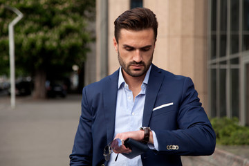 Businessman in hurry
