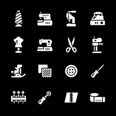 Set icons of sewing
