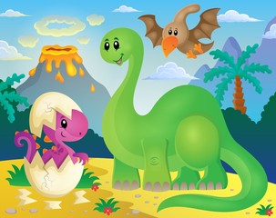 Obraz na płótnie Canvas Dinosaur theme image 5