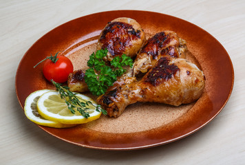 Roasted chicken legs