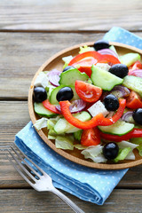 Greek salad on plate