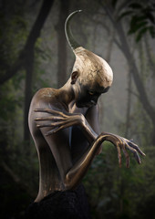 Forest guardian, fantasy style portrait