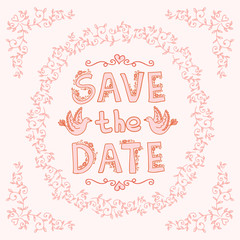 Set of wedding ornaments and decorative elements