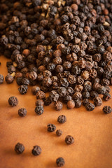 Black pepper (Piper nigrum) the world's most traded spice and most commonly used