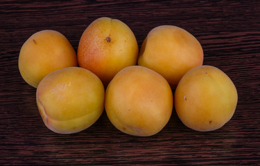 Fresh bright apricots