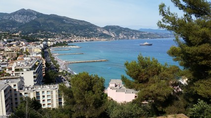 Obraz premium Panorama de Roquebrune Cap Martin et Menton