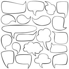 Collection of vector talk bubbles
