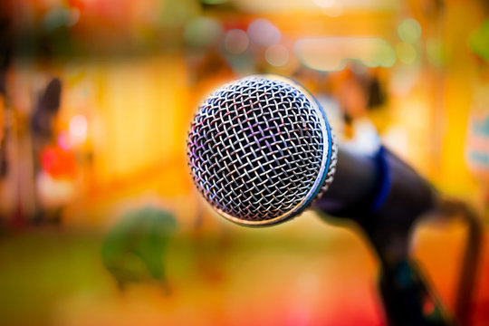 Microphone close up.