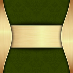 Gold and green template