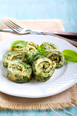 Roll up omelet