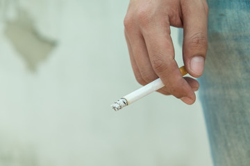 Cigarette on hand