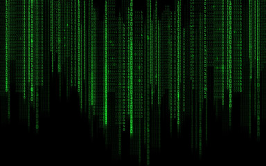 black green binary system code background