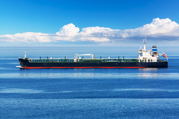 Industrial oil and chemical tanker ship