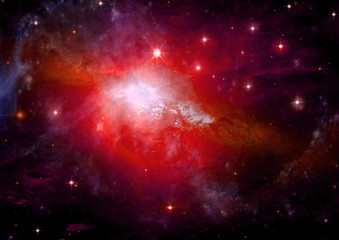 Fototapeta na wymiar Star field in space and a nebulae