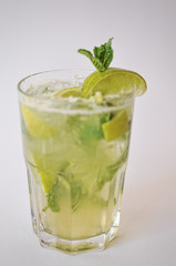 coctail mojito isolated on the white background