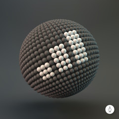 Diagram icon. Web sign. Design element. 3d vector illustration.