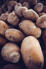 potatoes raw vegetables food.  Fresh organic young potatoes