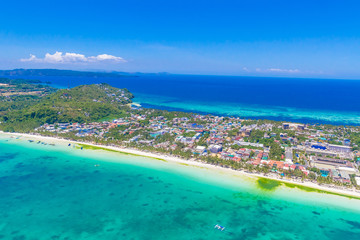 Fototapeta na wymiar aerial view of Boracay island, Philippines