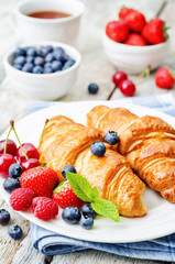 croissants with fresh berries