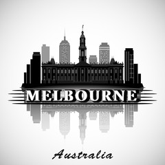 Fototapeta premium Modern Melbourne City Skyline Design. Australia 