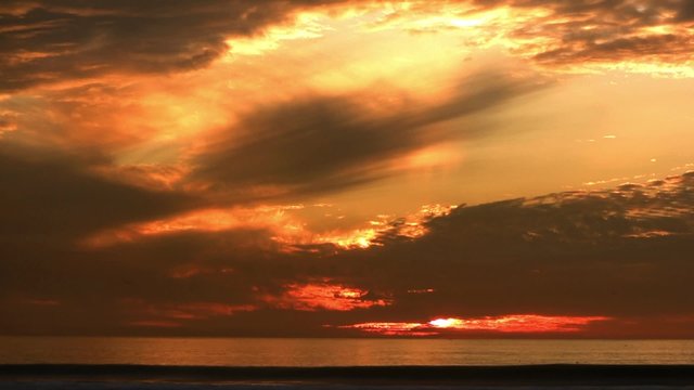 Time lapse of Sunset at California Beach