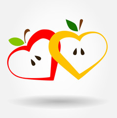Apple symbol. Vector illustration. Organic product.