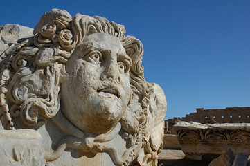 Obraz premium Le rovine di Leptis Magna in Libia 