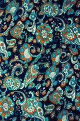 Texture fabric of Vintage paisley background