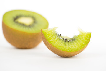 Naklejka na ściany i meble Kiwi fruit on white