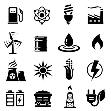 Energy Concepts Vector Icon Set