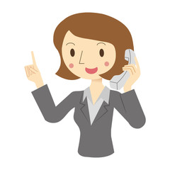 電話をしている女性