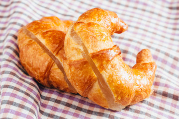 Croissant over the cloth
