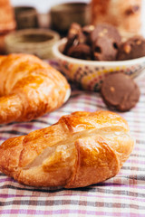 Croissant over the cloth