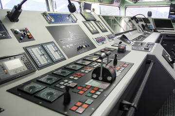 Fototapeta premium Ship captain control room