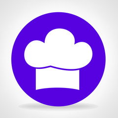 Illustration of a white hat that is the uniform of a chef.