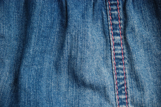 blue jeans pink line