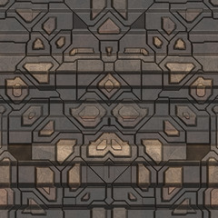 Metal pattern generated seamless texture