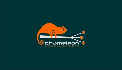 chamelon abstract logo connection