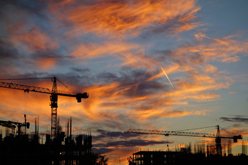 Obraz premium Стройка и небо