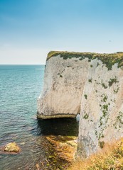 Beautiful chalk formation Old Harry Rocks in Dorset near Swanage