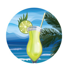 Tropic exotic cocktail 