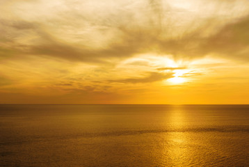 Beautiful nature with color of sunset