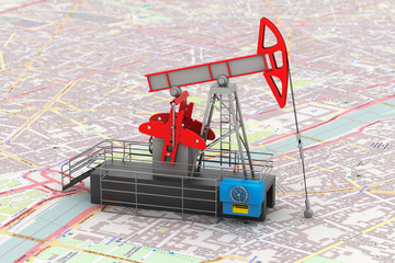 Pump Jack Oil Crane 3d rendering © doomu