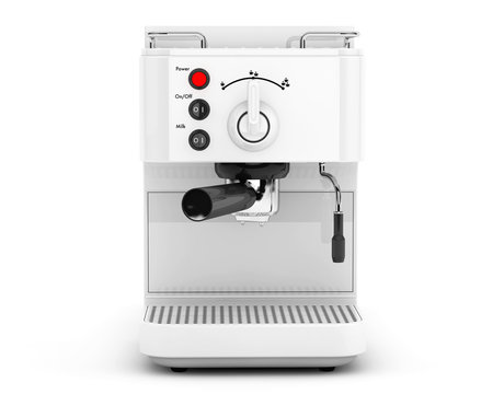 Espresso Coffee Making Machine. 3d rendering