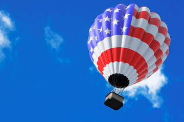 Hot Air Balloon as USA Flag