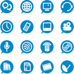 Vector icons: communications