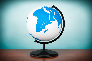 Old Style Photo. World desktop globe