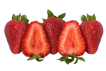 Fresh strawberry on white background