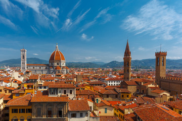 Obraz premium Duomo and Bargello in Florence, Italy