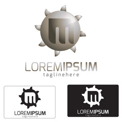 Logo concept easy to change the letter inside the logo to suite your needs.